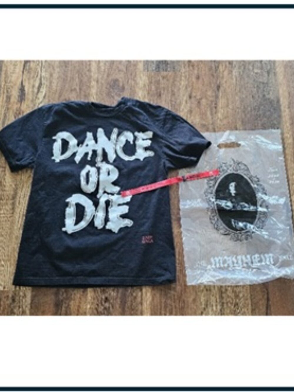 Lady Gaga Mayhem Ball Tour Tshirt Large, Plastic Merch Bag, Concert Wrist Band